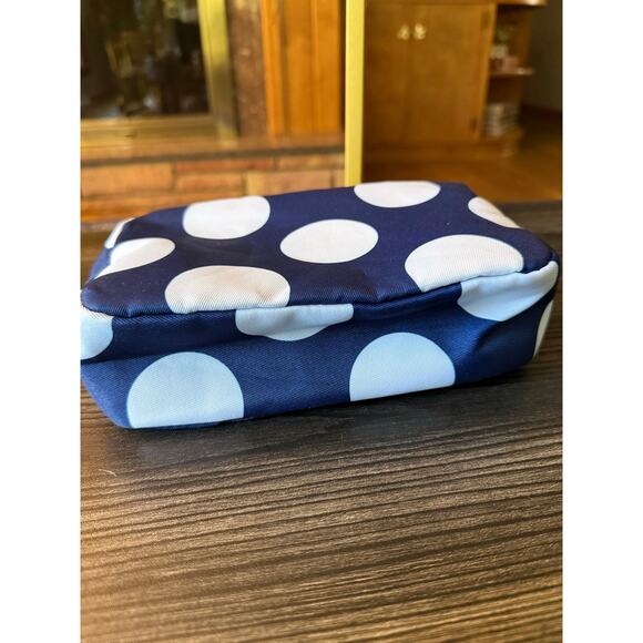6/$25 NWOT Kate Spade x Clinique Travel Stripes PolkaDots Cosmetic Makeup Bag - Picture 2 of 5